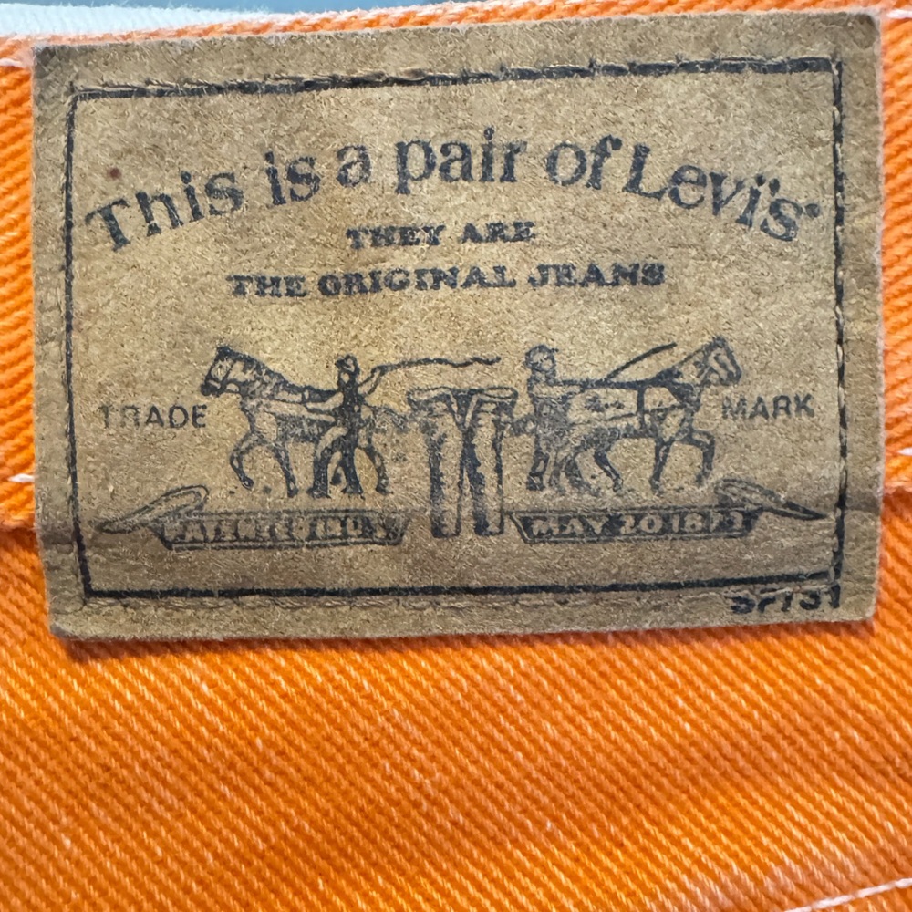 NWT VINTAGE Levi’s 900 Series SLIM Orange Jeans Women’s size 5 Jeans - Picture 6 of 12